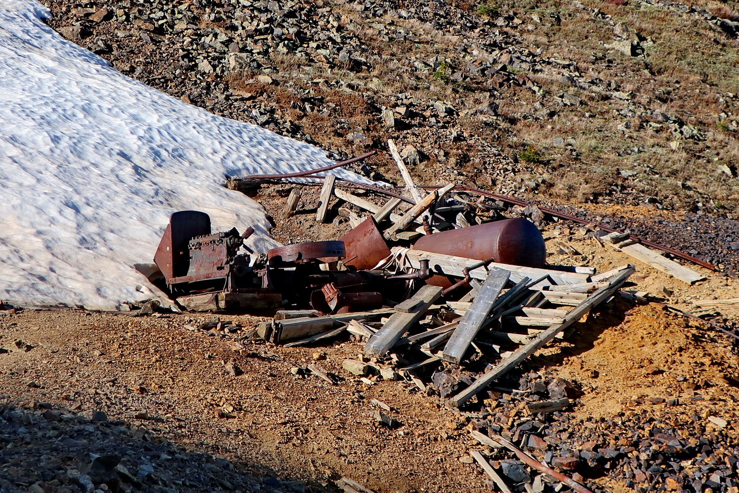 Abandoned mine on the northern shore of Santa Fe Peak